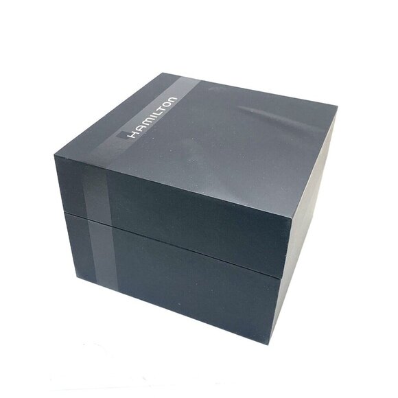 Hamilton Watch Presentation Black Cardboard Box Display Empty With Booklet - Picture 5 of 10
